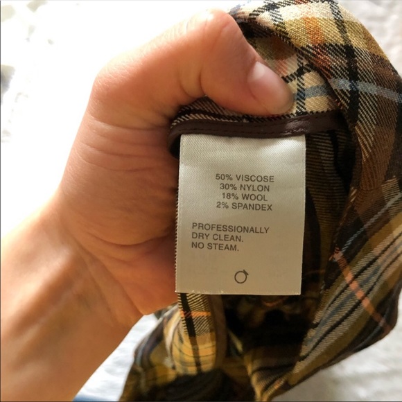 Halogen Brown Plaid Midi Skirt - Picture 3 of 4